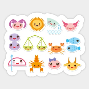 Funny Kawaii zodiac sign Sticker